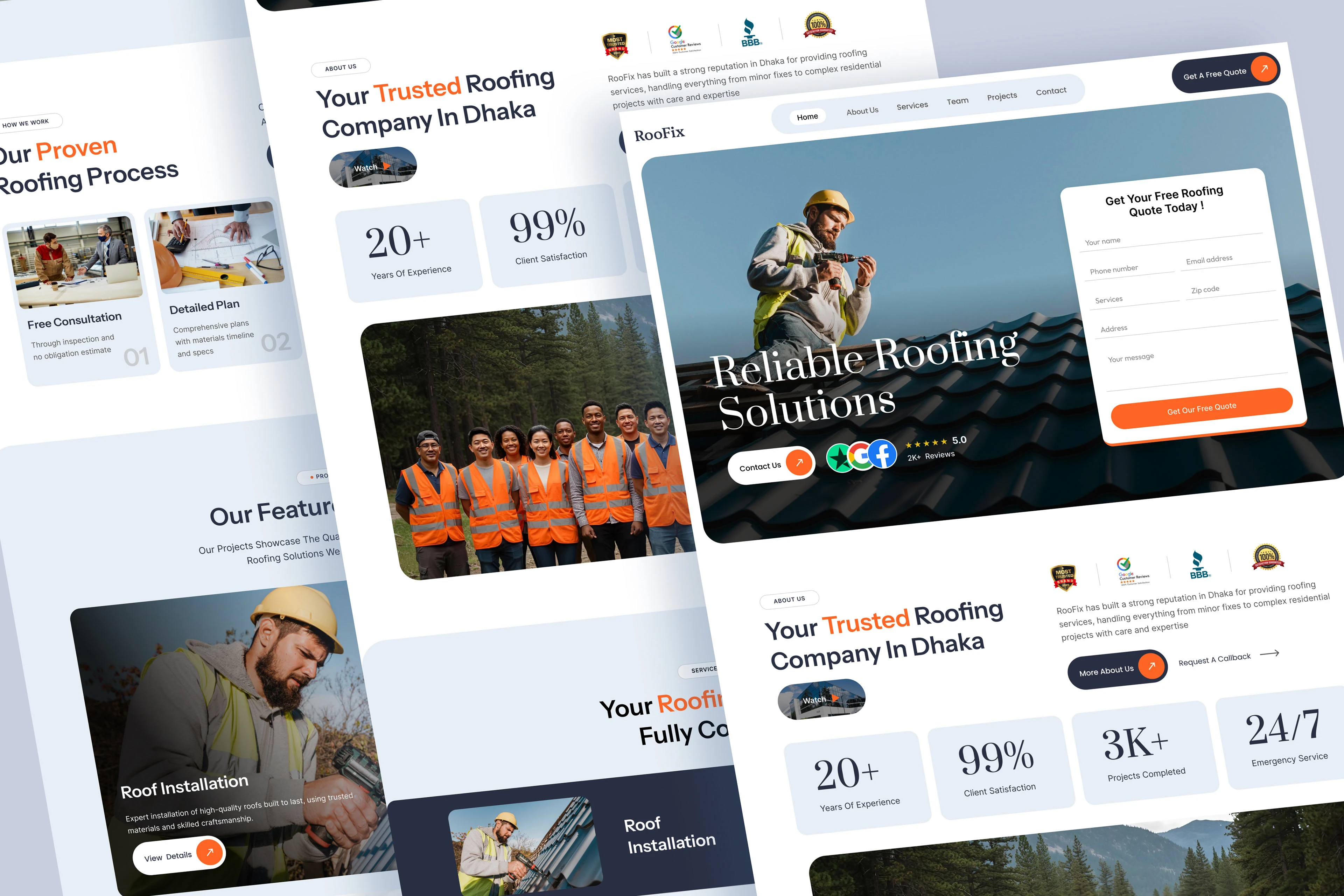 A high-converting roofing website built for dominance — bold design, seamless UX, and lead-generation power baked in.